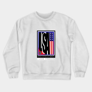 USA, I LOVE FREEDOM Crewneck Sweatshirt